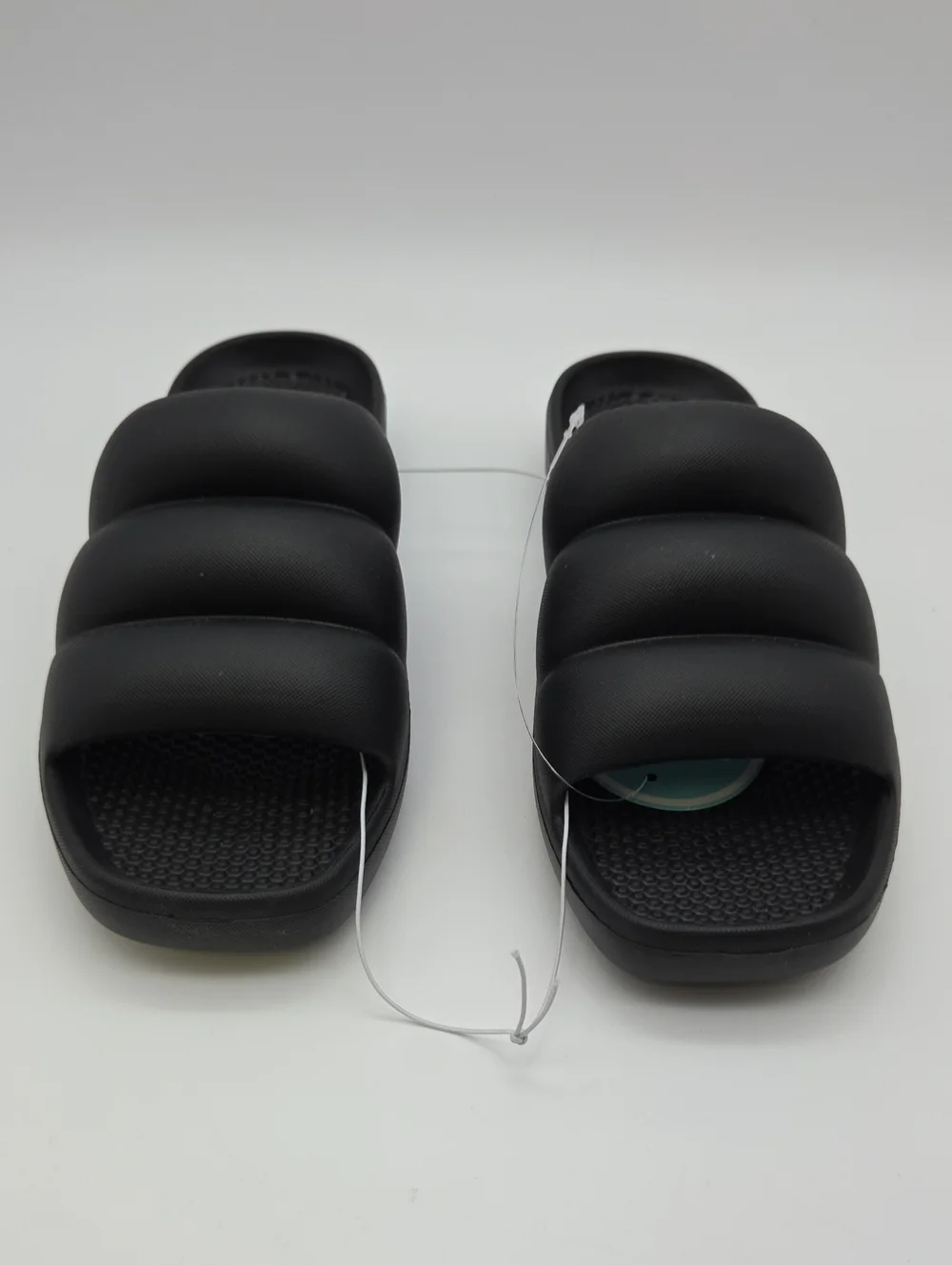 totes Kids Padded Black Slide Sandals